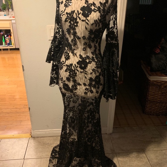 COPY - Fabulous sheer lace dress / Gown - Picture 2 of 3